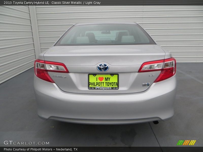 Classic Silver Metallic / Light Gray 2013 Toyota Camry Hybrid LE