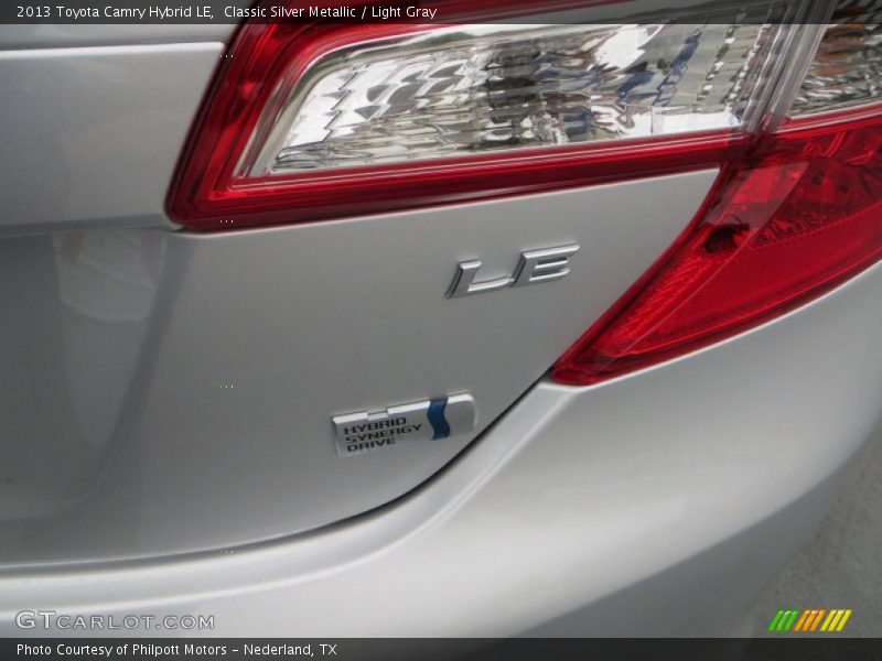 Classic Silver Metallic / Light Gray 2013 Toyota Camry Hybrid LE