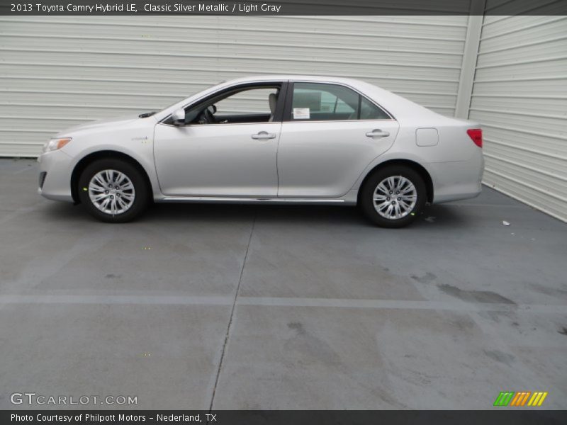 Classic Silver Metallic / Light Gray 2013 Toyota Camry Hybrid LE