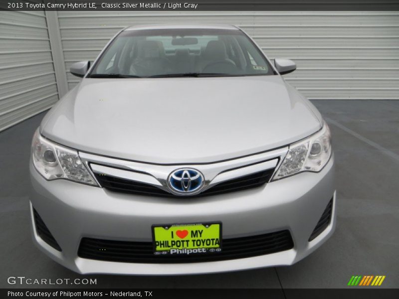 Classic Silver Metallic / Light Gray 2013 Toyota Camry Hybrid LE