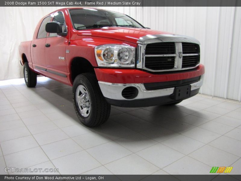 Flame Red / Medium Slate Gray 2008 Dodge Ram 1500 SXT Mega Cab 4x4