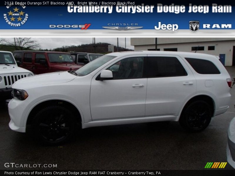 Bright White / Blacktop Black/Red 2013 Dodge Durango SXT Blacktop AWD