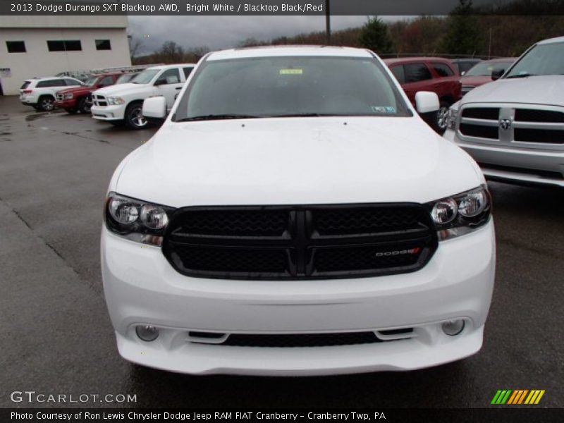 Bright White / Blacktop Black/Red 2013 Dodge Durango SXT Blacktop AWD