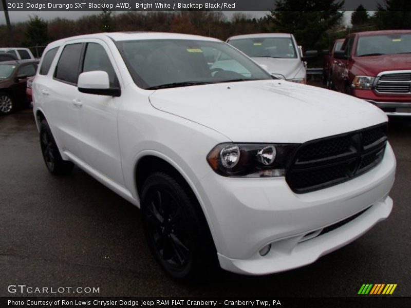 Bright White / Blacktop Black/Red 2013 Dodge Durango SXT Blacktop AWD