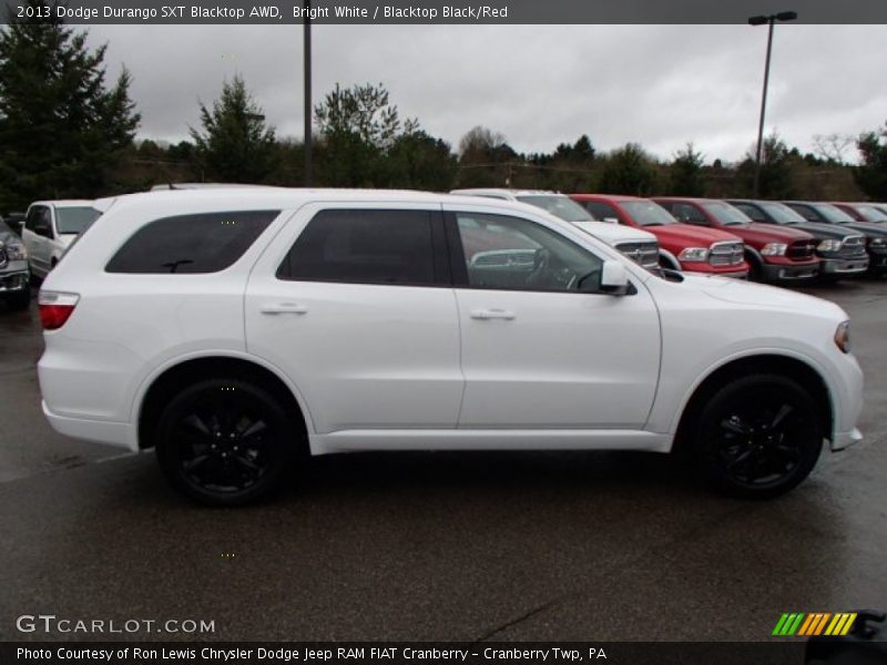 Bright White / Blacktop Black/Red 2013 Dodge Durango SXT Blacktop AWD