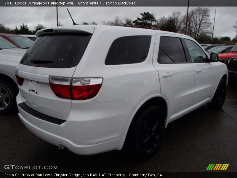 Bright White / Blacktop Black/Red 2013 Dodge Durango SXT Blacktop AWD