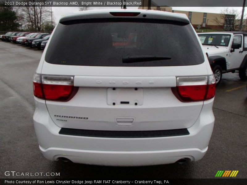 Bright White / Blacktop Black/Red 2013 Dodge Durango SXT Blacktop AWD