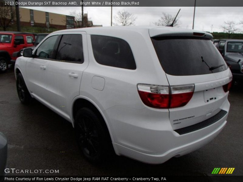Bright White / Blacktop Black/Red 2013 Dodge Durango SXT Blacktop AWD