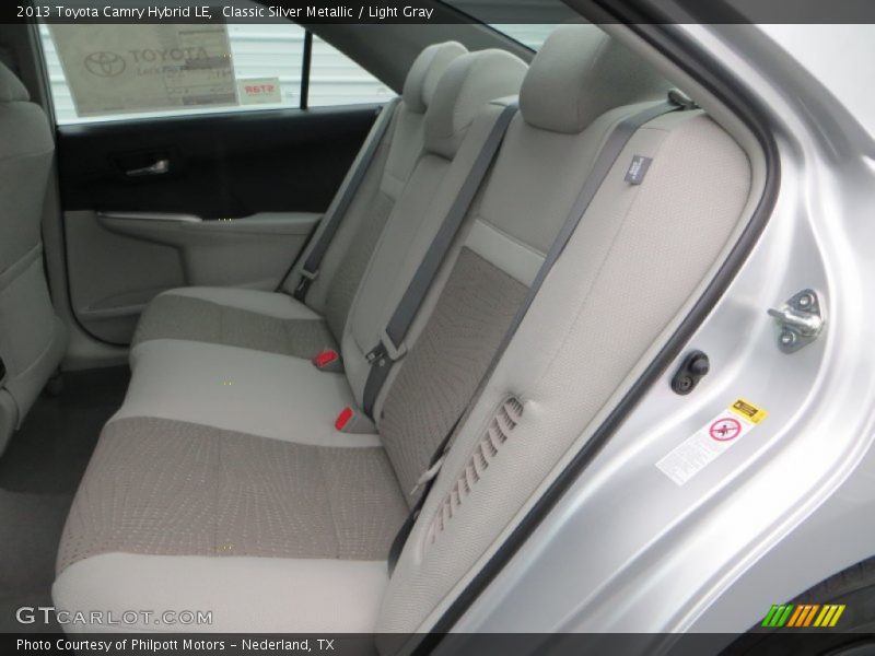 Classic Silver Metallic / Light Gray 2013 Toyota Camry Hybrid LE