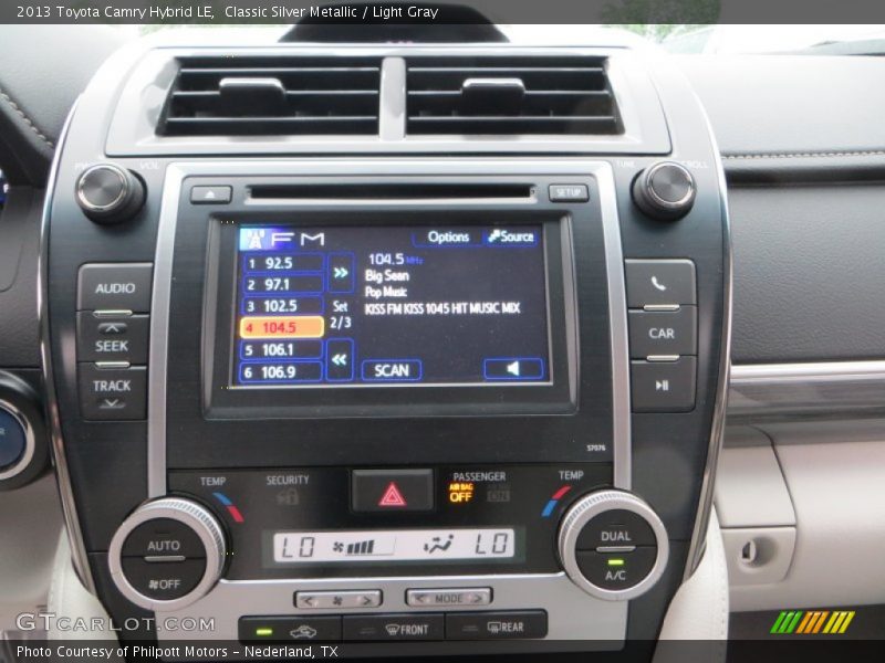 Classic Silver Metallic / Light Gray 2013 Toyota Camry Hybrid LE