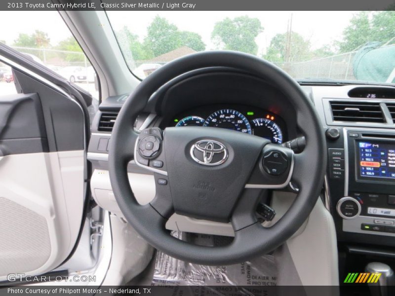 Classic Silver Metallic / Light Gray 2013 Toyota Camry Hybrid LE