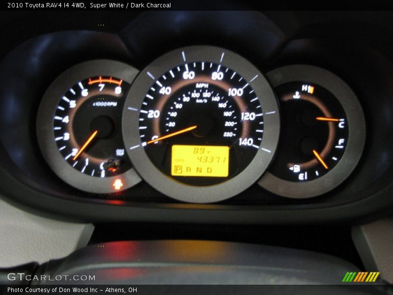 Super White / Dark Charcoal 2010 Toyota RAV4 I4 4WD