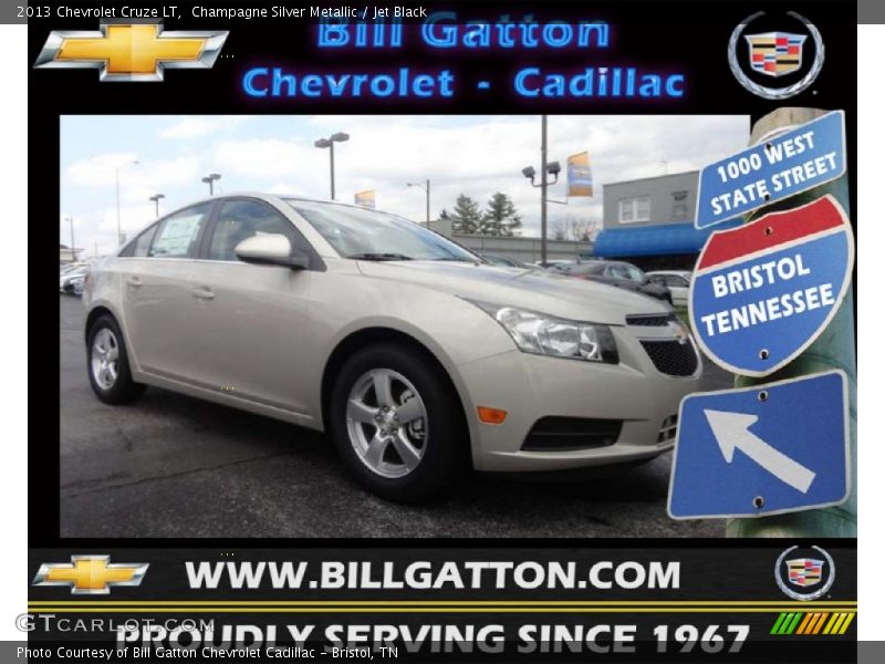 Champagne Silver Metallic / Jet Black 2013 Chevrolet Cruze LT