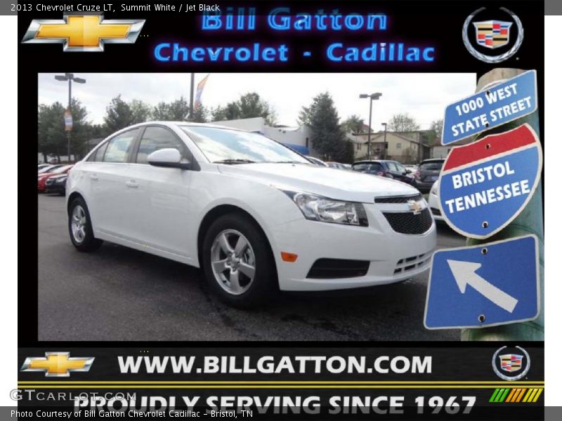Summit White / Jet Black 2013 Chevrolet Cruze LT