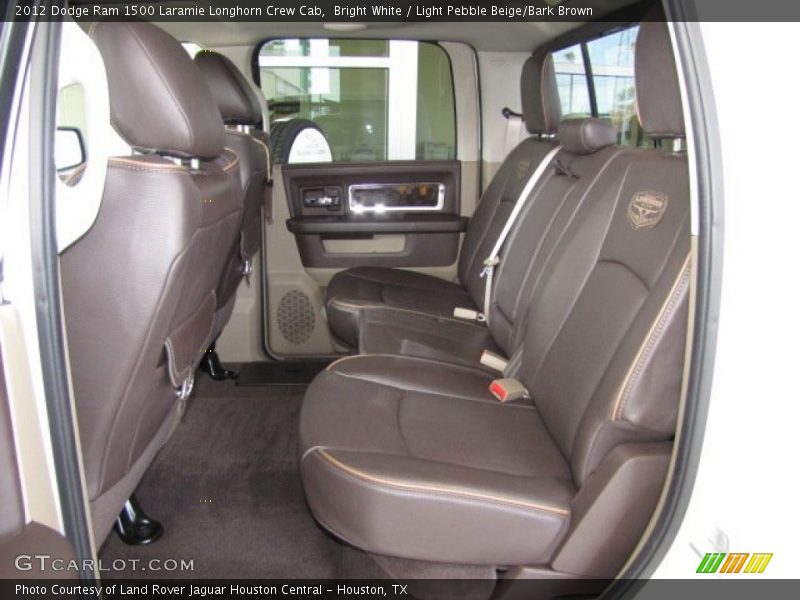 Bright White / Light Pebble Beige/Bark Brown 2012 Dodge Ram 1500 Laramie Longhorn Crew Cab