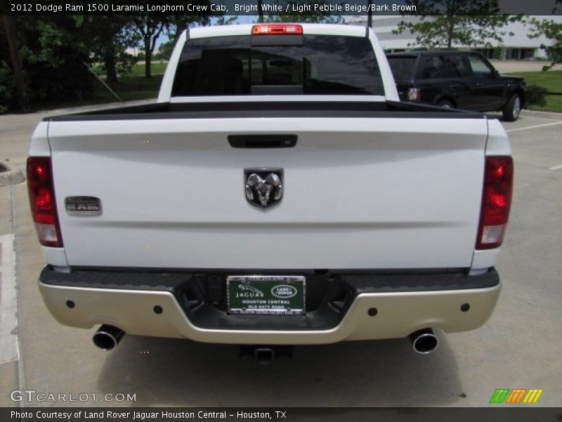 Bright White / Light Pebble Beige/Bark Brown 2012 Dodge Ram 1500 Laramie Longhorn Crew Cab