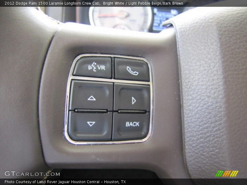 Bright White / Light Pebble Beige/Bark Brown 2012 Dodge Ram 1500 Laramie Longhorn Crew Cab