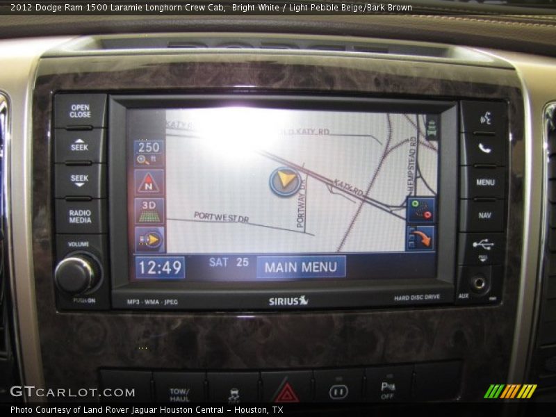 Bright White / Light Pebble Beige/Bark Brown 2012 Dodge Ram 1500 Laramie Longhorn Crew Cab