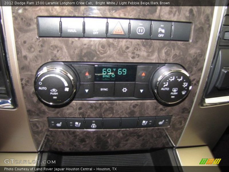Bright White / Light Pebble Beige/Bark Brown 2012 Dodge Ram 1500 Laramie Longhorn Crew Cab