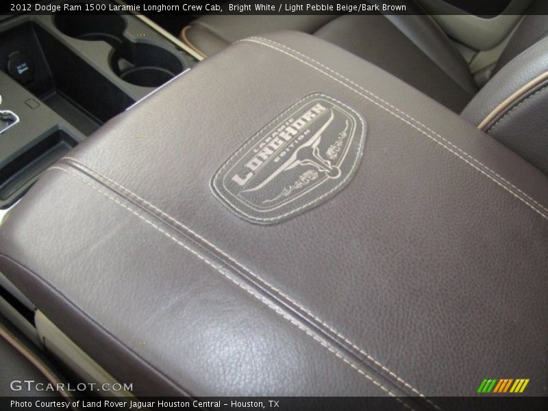 Bright White / Light Pebble Beige/Bark Brown 2012 Dodge Ram 1500 Laramie Longhorn Crew Cab