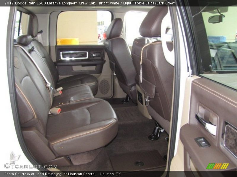Bright White / Light Pebble Beige/Bark Brown 2012 Dodge Ram 1500 Laramie Longhorn Crew Cab