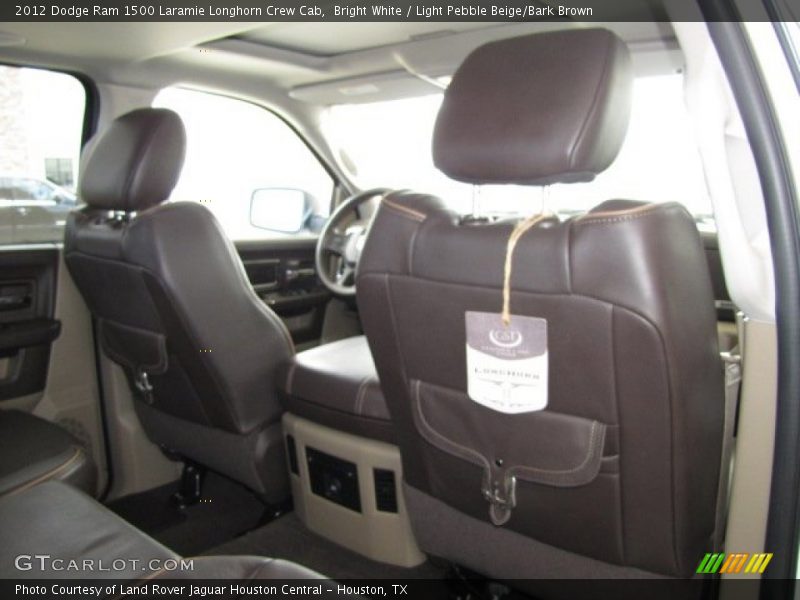 Bright White / Light Pebble Beige/Bark Brown 2012 Dodge Ram 1500 Laramie Longhorn Crew Cab