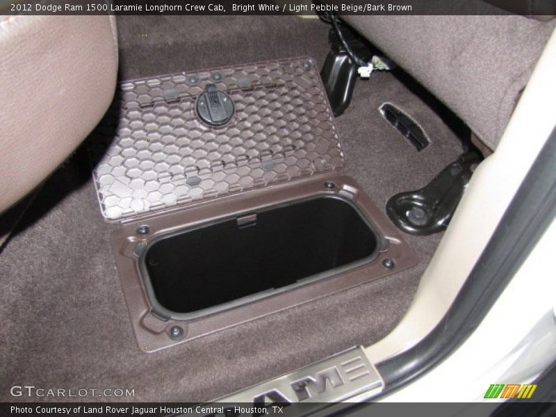Bright White / Light Pebble Beige/Bark Brown 2012 Dodge Ram 1500 Laramie Longhorn Crew Cab