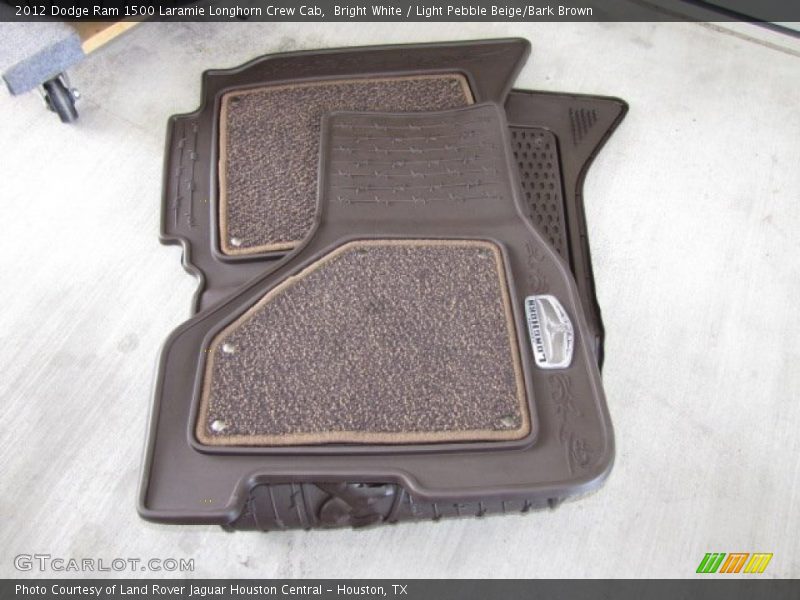 Bright White / Light Pebble Beige/Bark Brown 2012 Dodge Ram 1500 Laramie Longhorn Crew Cab