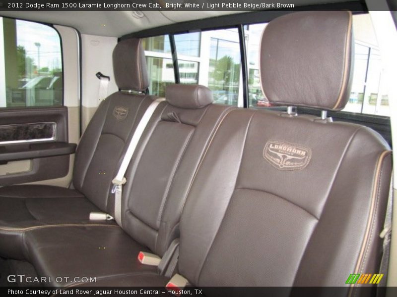 Bright White / Light Pebble Beige/Bark Brown 2012 Dodge Ram 1500 Laramie Longhorn Crew Cab