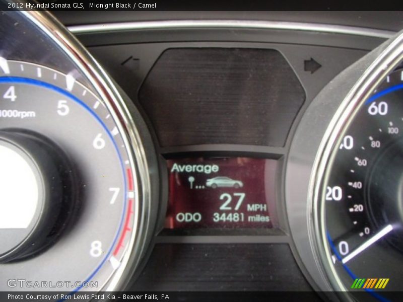 Midnight Black / Camel 2012 Hyundai Sonata GLS