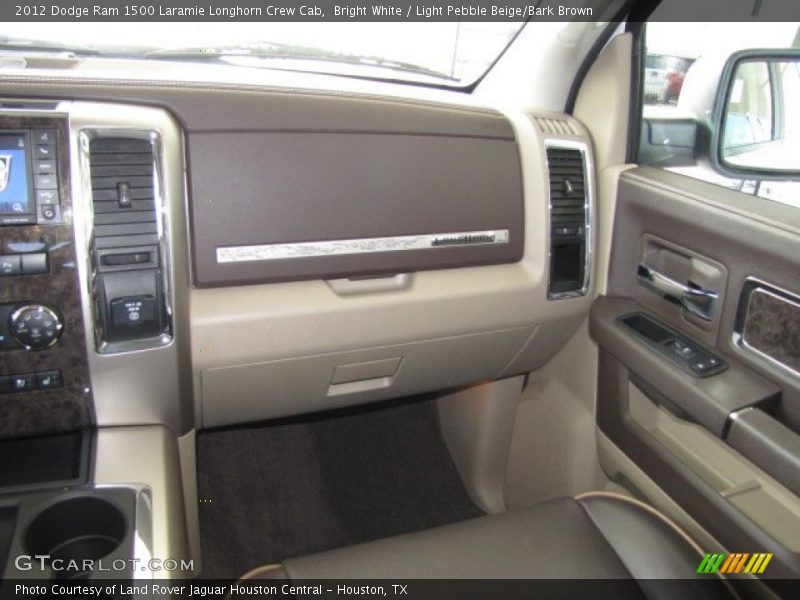 Bright White / Light Pebble Beige/Bark Brown 2012 Dodge Ram 1500 Laramie Longhorn Crew Cab