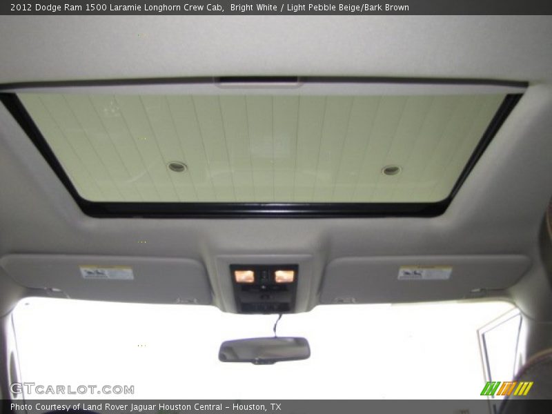 Bright White / Light Pebble Beige/Bark Brown 2012 Dodge Ram 1500 Laramie Longhorn Crew Cab