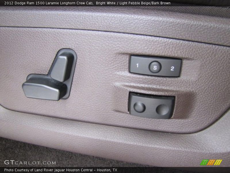 Bright White / Light Pebble Beige/Bark Brown 2012 Dodge Ram 1500 Laramie Longhorn Crew Cab