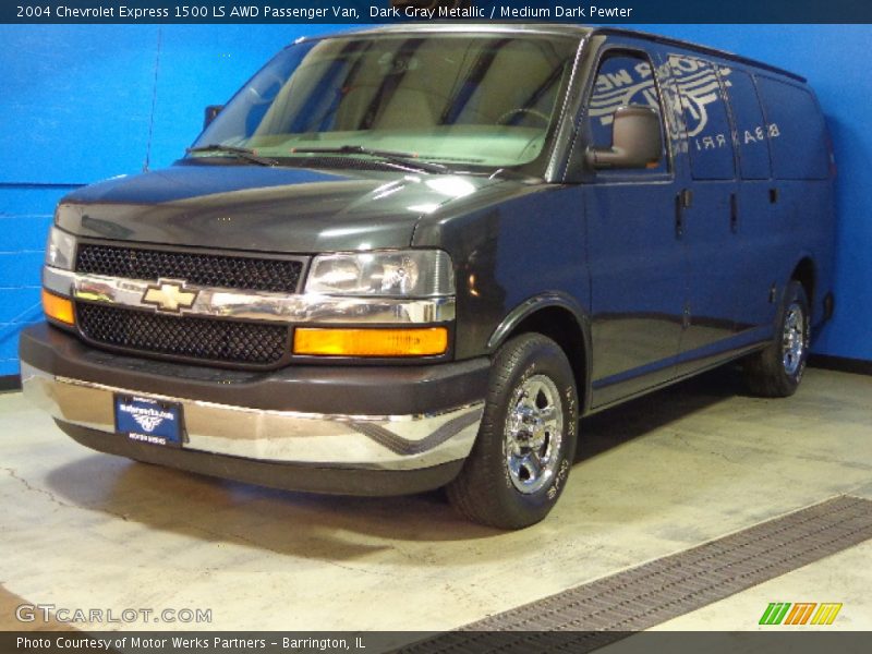 Dark Gray Metallic / Medium Dark Pewter 2004 Chevrolet Express 1500 LS AWD Passenger Van