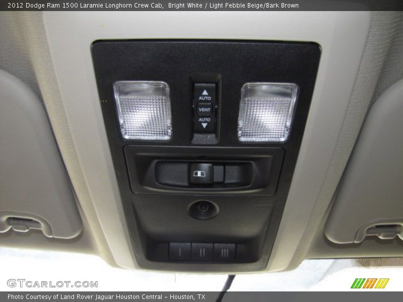 Bright White / Light Pebble Beige/Bark Brown 2012 Dodge Ram 1500 Laramie Longhorn Crew Cab