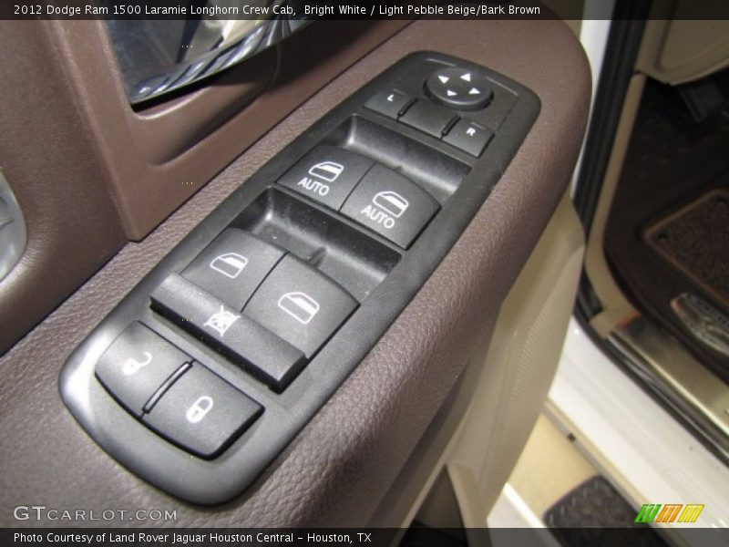 Bright White / Light Pebble Beige/Bark Brown 2012 Dodge Ram 1500 Laramie Longhorn Crew Cab