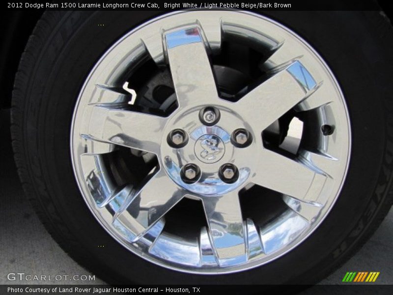 Bright White / Light Pebble Beige/Bark Brown 2012 Dodge Ram 1500 Laramie Longhorn Crew Cab
