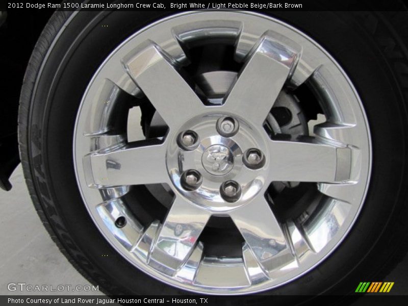 Bright White / Light Pebble Beige/Bark Brown 2012 Dodge Ram 1500 Laramie Longhorn Crew Cab