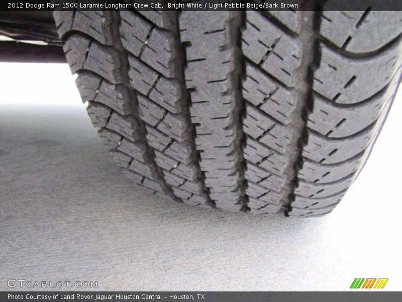 Bright White / Light Pebble Beige/Bark Brown 2012 Dodge Ram 1500 Laramie Longhorn Crew Cab