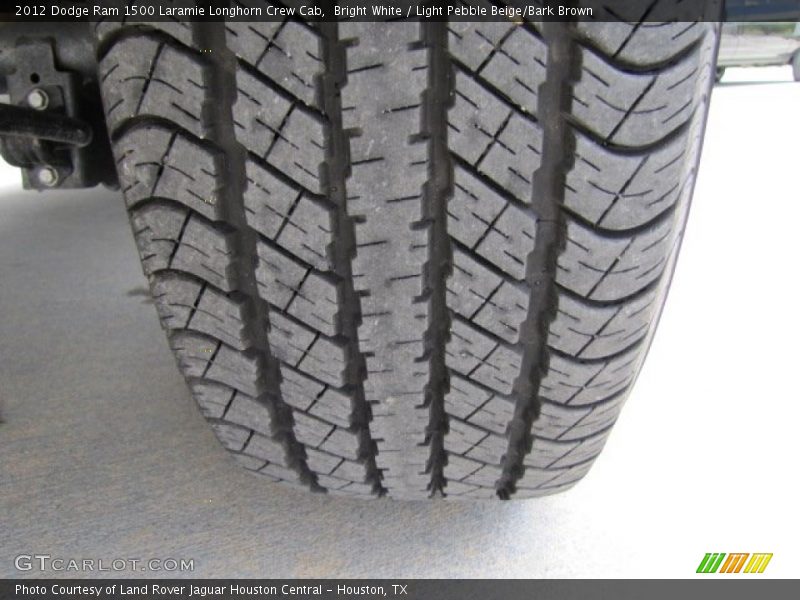 Bright White / Light Pebble Beige/Bark Brown 2012 Dodge Ram 1500 Laramie Longhorn Crew Cab