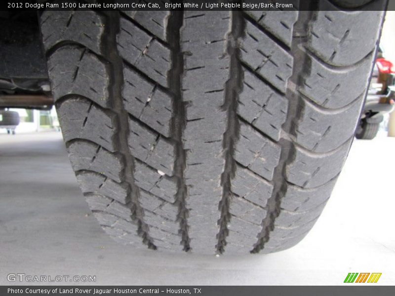 Bright White / Light Pebble Beige/Bark Brown 2012 Dodge Ram 1500 Laramie Longhorn Crew Cab
