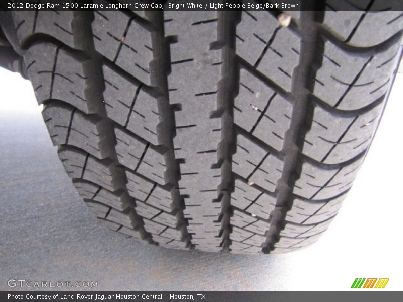 Bright White / Light Pebble Beige/Bark Brown 2012 Dodge Ram 1500 Laramie Longhorn Crew Cab