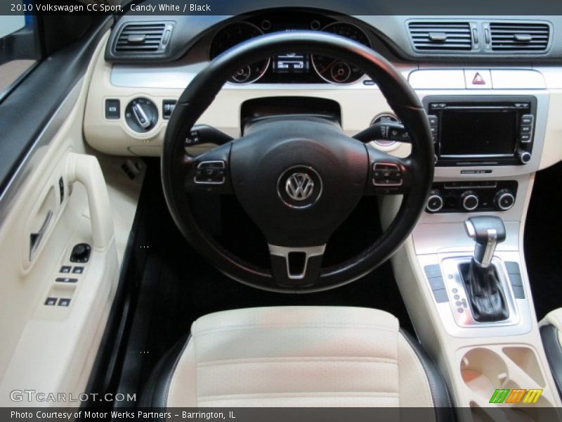 Candy White / Black 2010 Volkswagen CC Sport