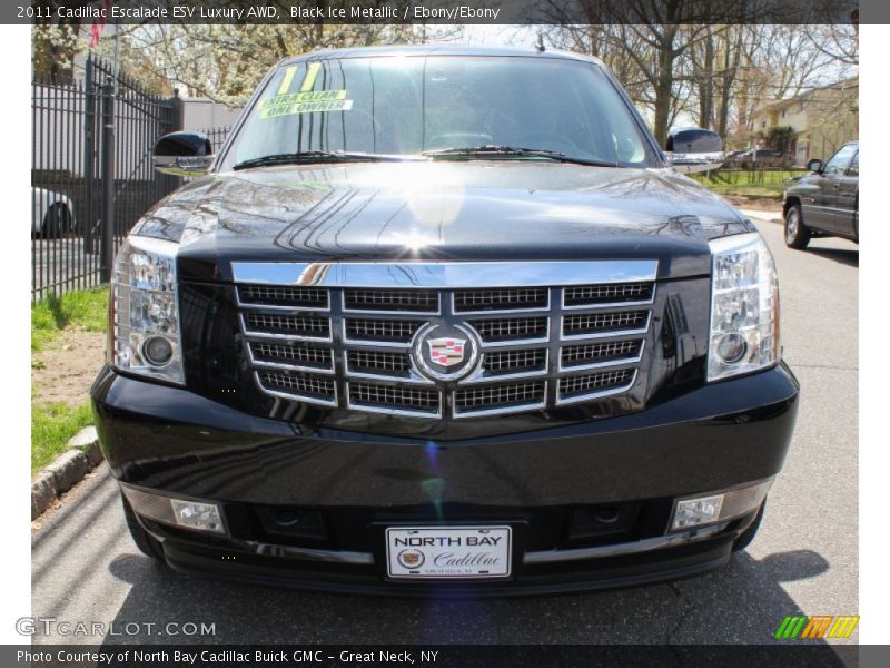 Black Ice Metallic / Ebony/Ebony 2011 Cadillac Escalade ESV Luxury AWD