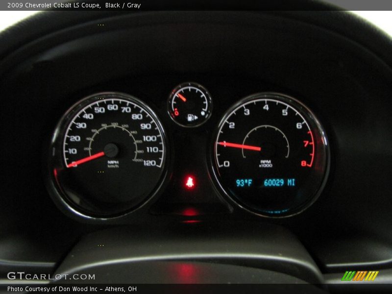 Black / Gray 2009 Chevrolet Cobalt LS Coupe