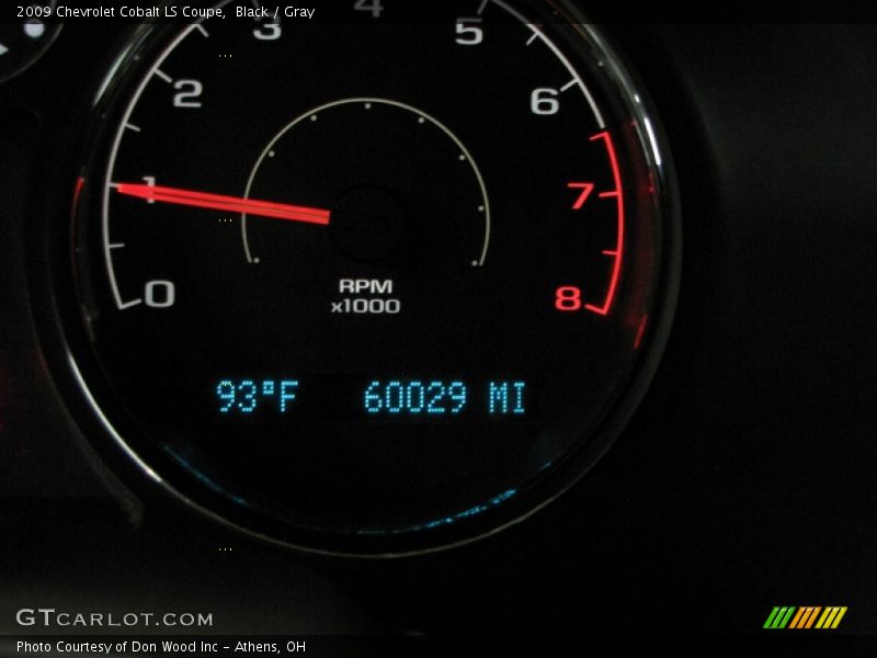 Black / Gray 2009 Chevrolet Cobalt LS Coupe