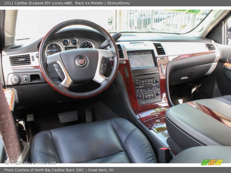 Black Ice Metallic / Ebony/Ebony 2011 Cadillac Escalade ESV Luxury AWD