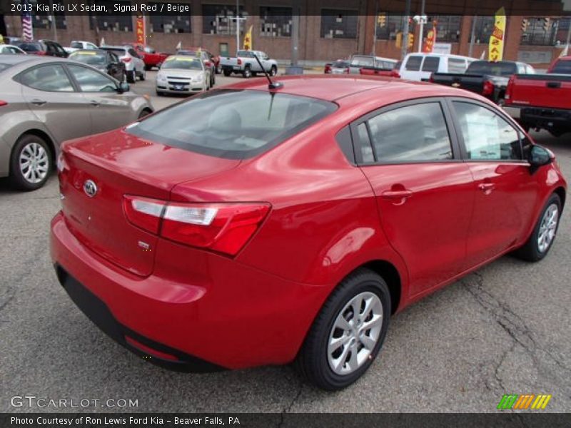 Signal Red / Beige 2013 Kia Rio LX Sedan