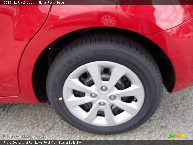 Signal Red / Beige 2013 Kia Rio LX Sedan