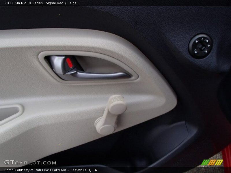 Signal Red / Beige 2013 Kia Rio LX Sedan